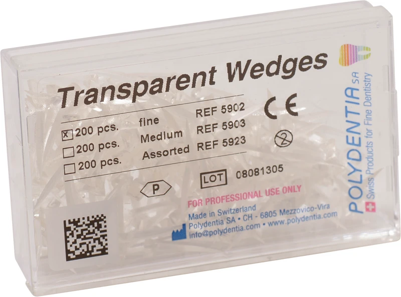 16976 - Transparente Keile - Packung 200 Stück fein