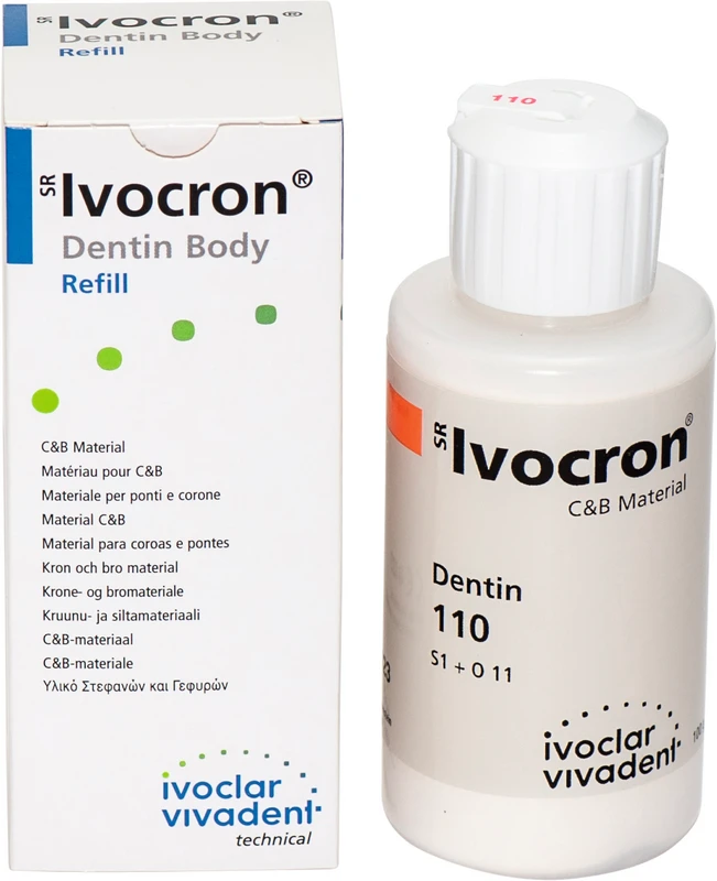 Flasche 100 g Pulver dentin 110/01