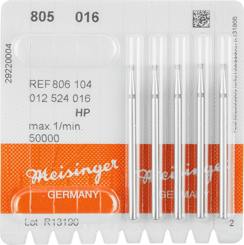 22400 - Diamanten 805 - Packung 5 Stück blau mittel, HP, Figur 012 umgek. Kegel, Kante scharf, 1,5 mm, ISO 016 22400 - Diamanten 805 - Packung 5 Stück blau mittel, HP, Figur 012 umgek. Kegel, Kante scharf, 1,5 mm, ISO 016