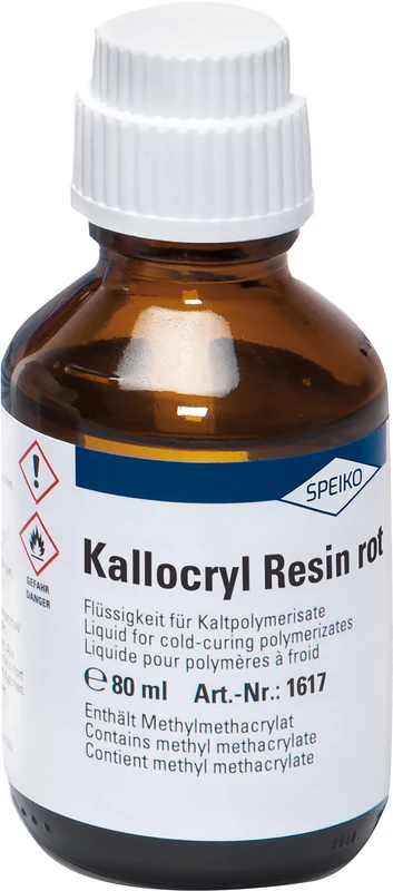 Flasche 80 ml Flüssigkeit rot