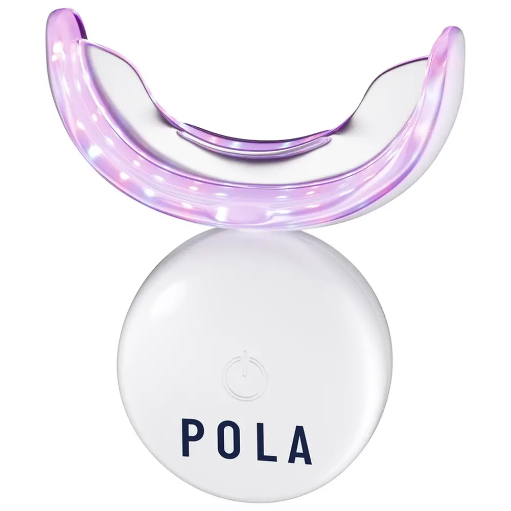 Packung Pola LED Mundstück, 4 x 3 g Zahnaufhellungsspritzen, USB-Kabel, Bedienungsanleitung