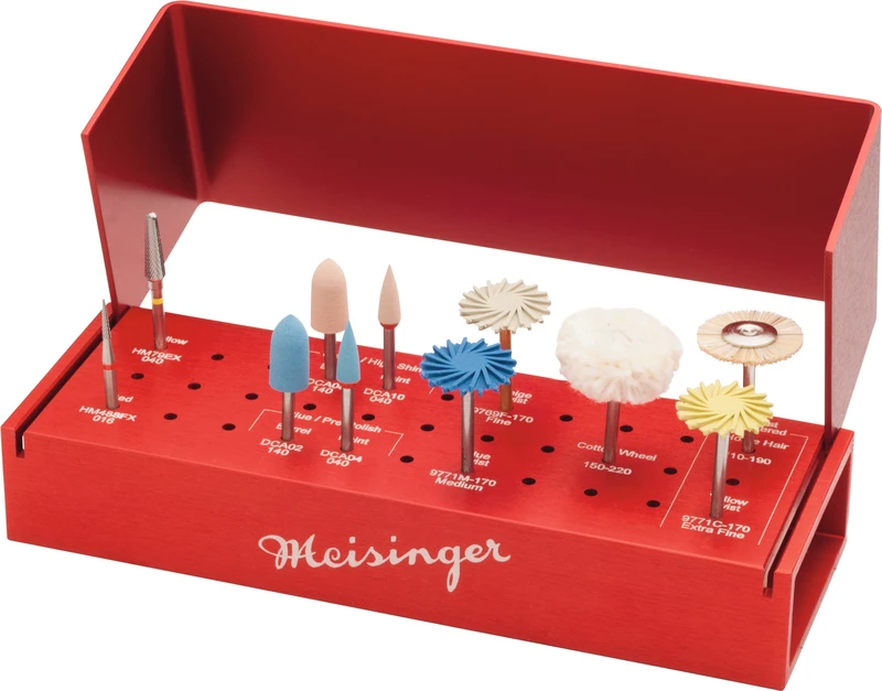 Kit 11 Instrumente (2 Fräser, 9 Polierer)