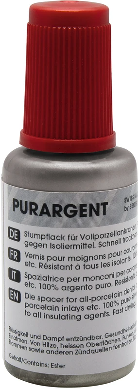 Flasche 20 ml Stumpflack, silber