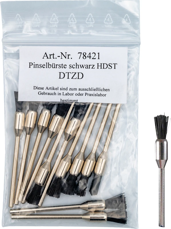 Packung 12 Bürsten Borsten schwarz Packung 12 Bürsten Borsten schwarz