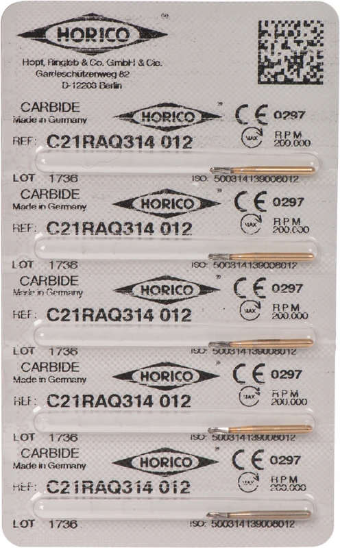 Packung 5 Stück FG, 3,6 mm, ISO 012 Packung 5 Stück FG, 3,6 mm, ISO 012