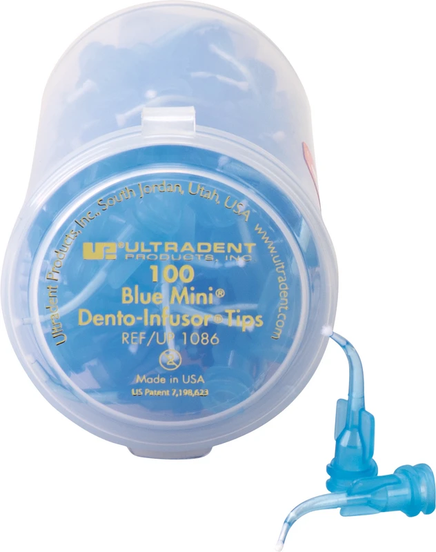 Packung 100 Blue Mini Dento-Infusor Tips, Ø 1,2 mm