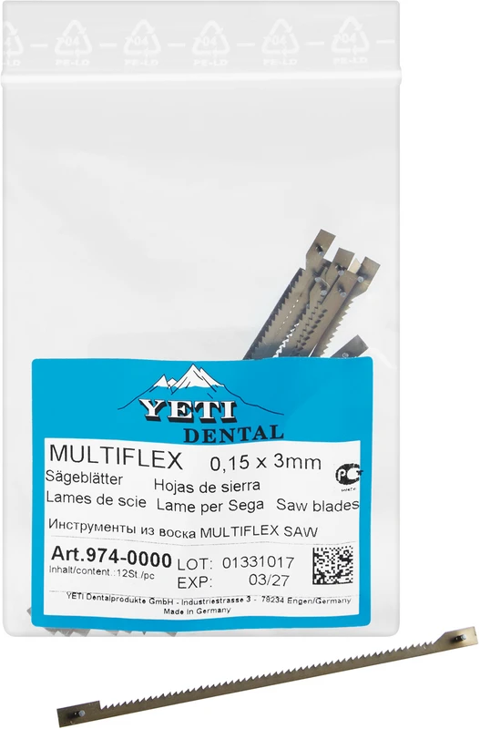 Packung 12 Sägeblätter 0,15 x 3 mm