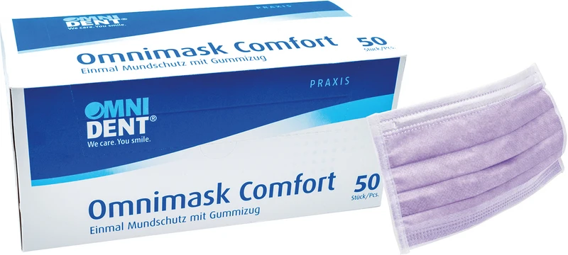 118862 - Omnimask Comfort - Packung 50 Stück lila mit Gummizug