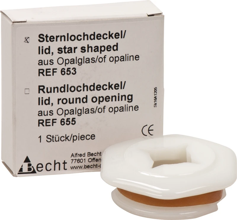 Stück Sternlochdeckel aus Opalglas, sterilisierbar, für Abfallbehälter