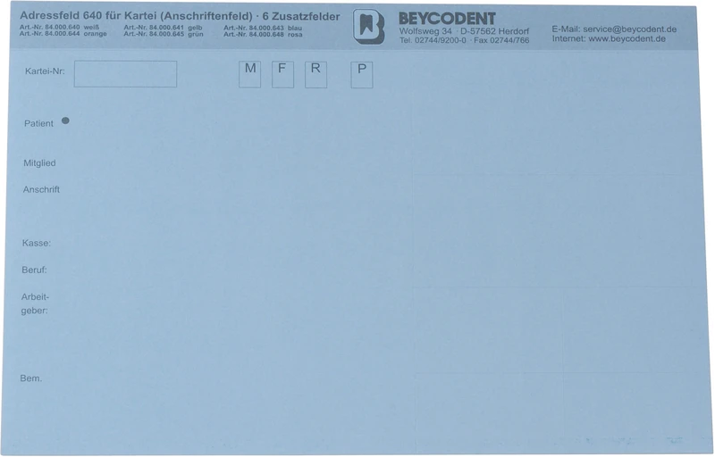 Packung 100 Stück blau Packung 100 Stück blau