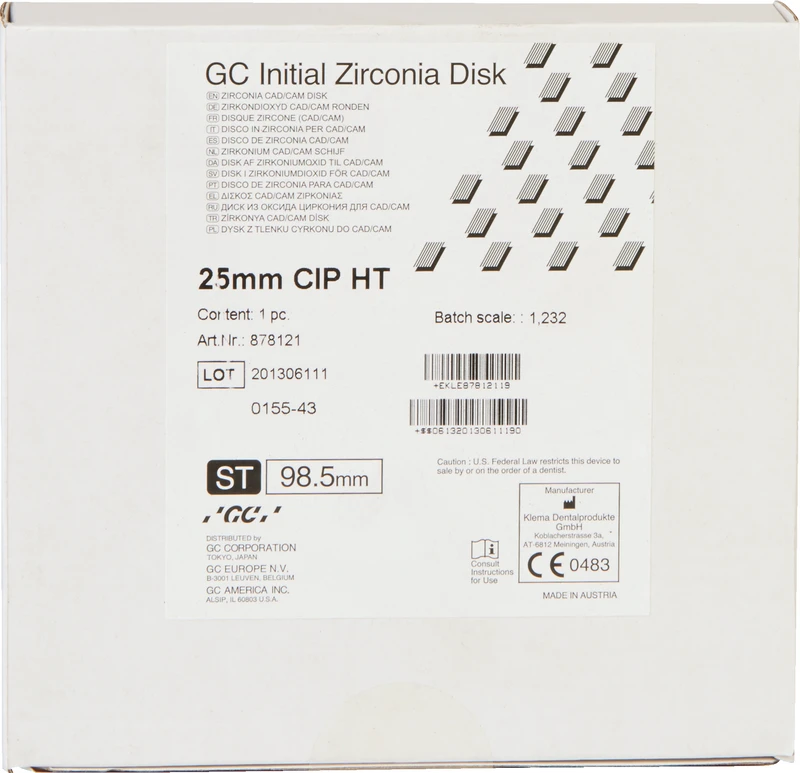 Stück Ø 98, 5 mm H 25 mm, HT Stück Ø 98, 5 mm H 25 mm, HT