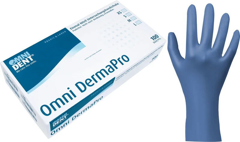 Packung 100 Stück puderfrei, metall-blau, L Packung 100 Stück puderfrei, metall-blau, L