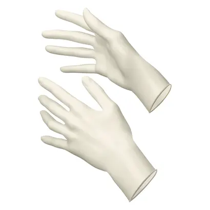 Packung 100 Stück latex weiß, puderfrei, unsteril, L