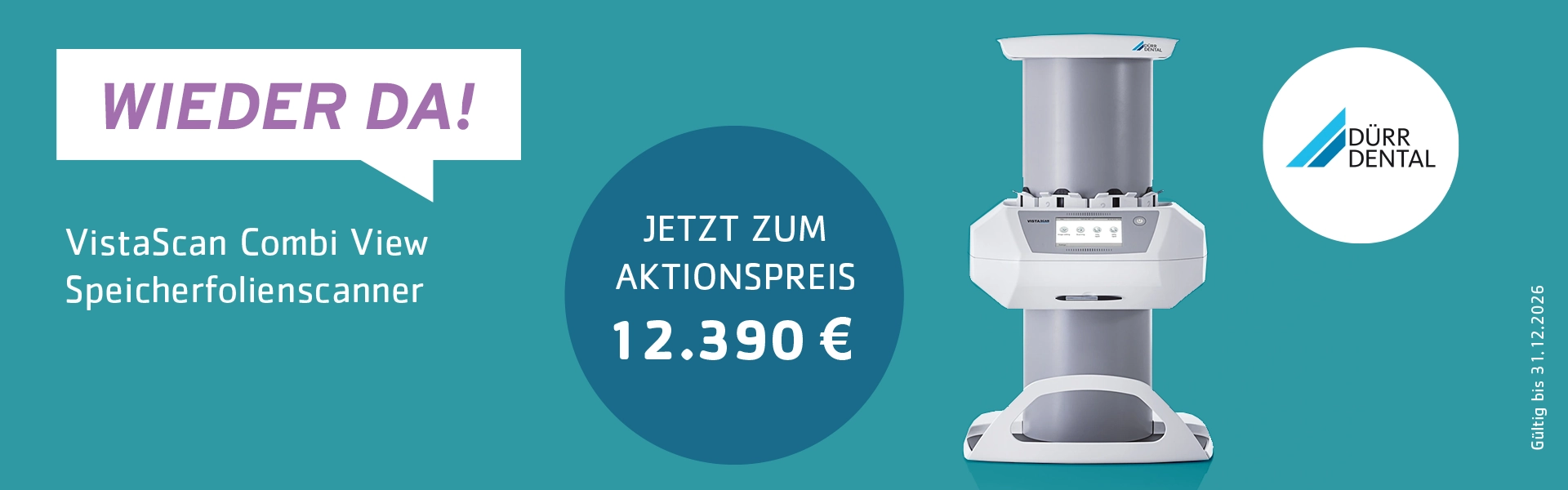 Jetzt zum Aktionspreis - Dürr VistaScan Combi View Speicherfolienscanner VistaScan Combi View