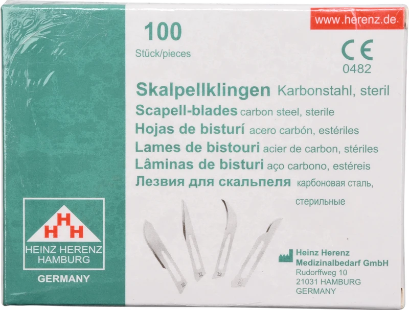 Packung 100 Stück Nr. 15, 110-115, Steril