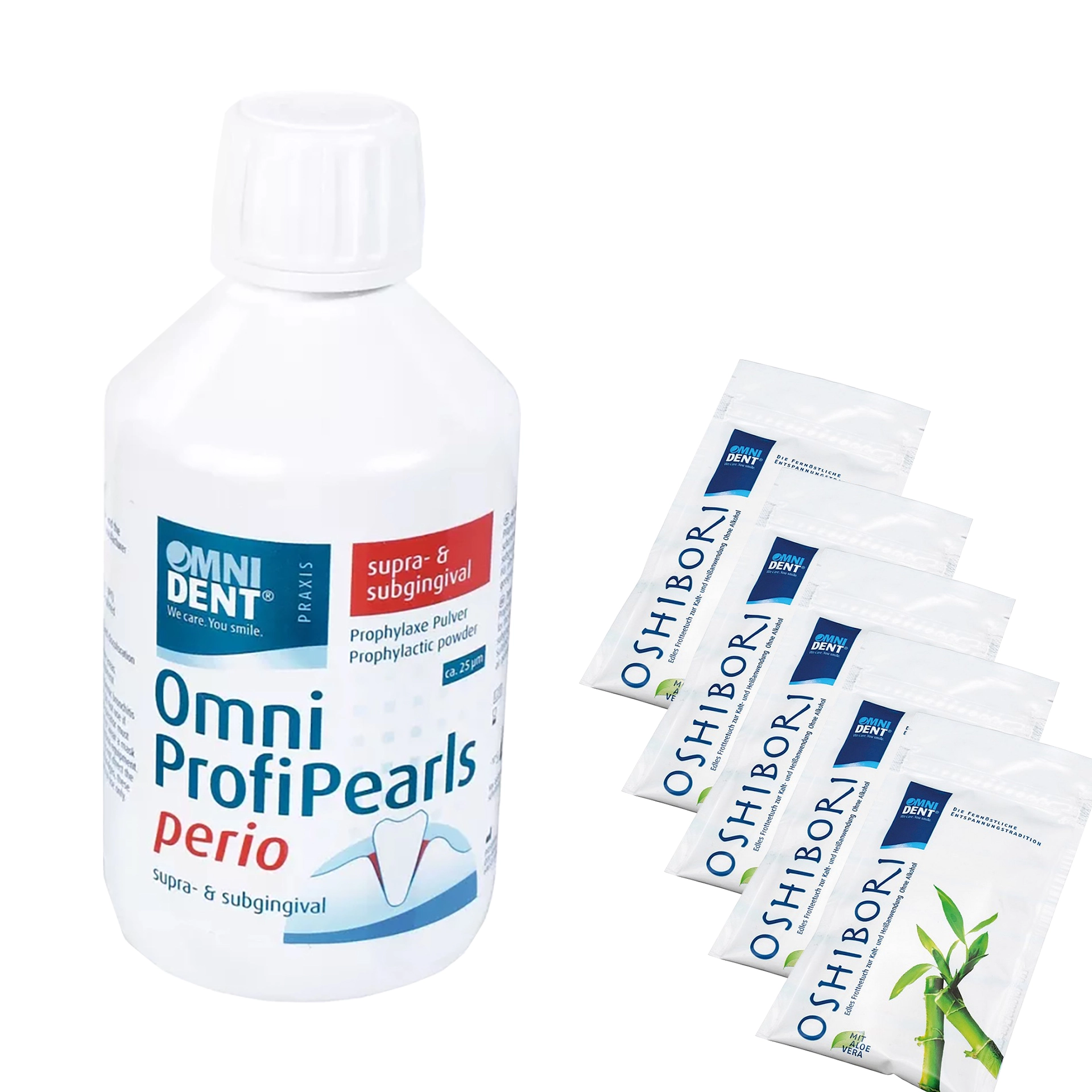  Set 3 x 100 g Pulver perio + 5 x Omni OSHIBORI 
