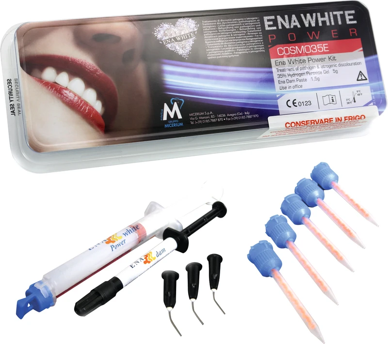 Kit 5 g Gel Wasserstoffperoxid 35 %, 1,5 g Paste Gingivaschutz, Zubehör Kit 5 g Gel Wasserstoffperoxid 35 %, 1,5 g Paste Gingivaschutz, Zubehör