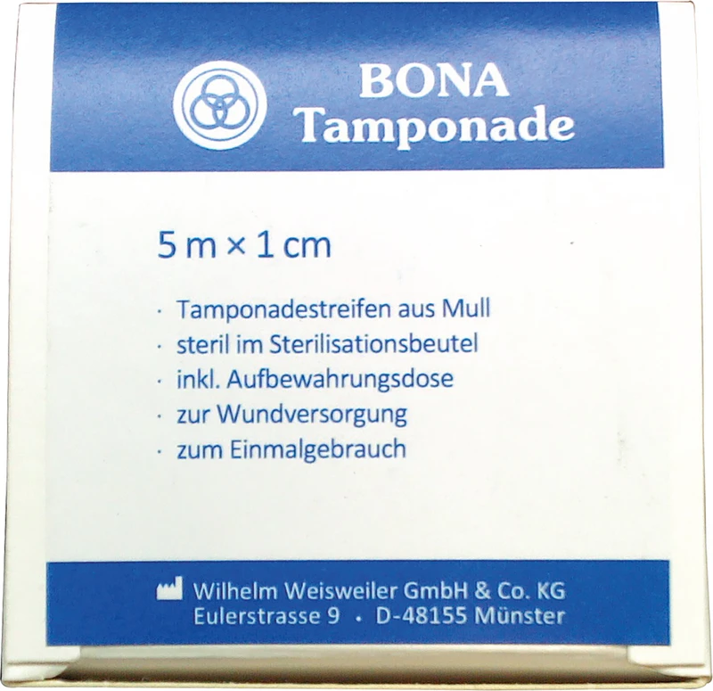 Packung 5 m Tamponade, 1 cm Packung 5 m Tamponade, 1 cm