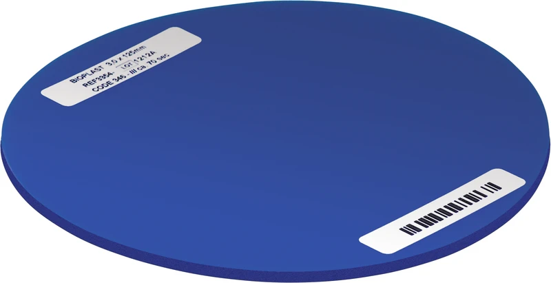 Packung 10 Stück azurblau, Ø 125 mm, Stärke 3 mm Packung 10 Stück azurblau, Ø 125 mm, Stärke 3 mm