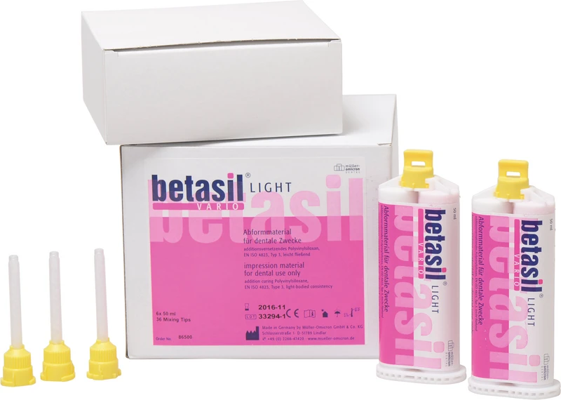 Großpackung 6 x 50 ml Kartusche light, 36 Mixing Tips gelb