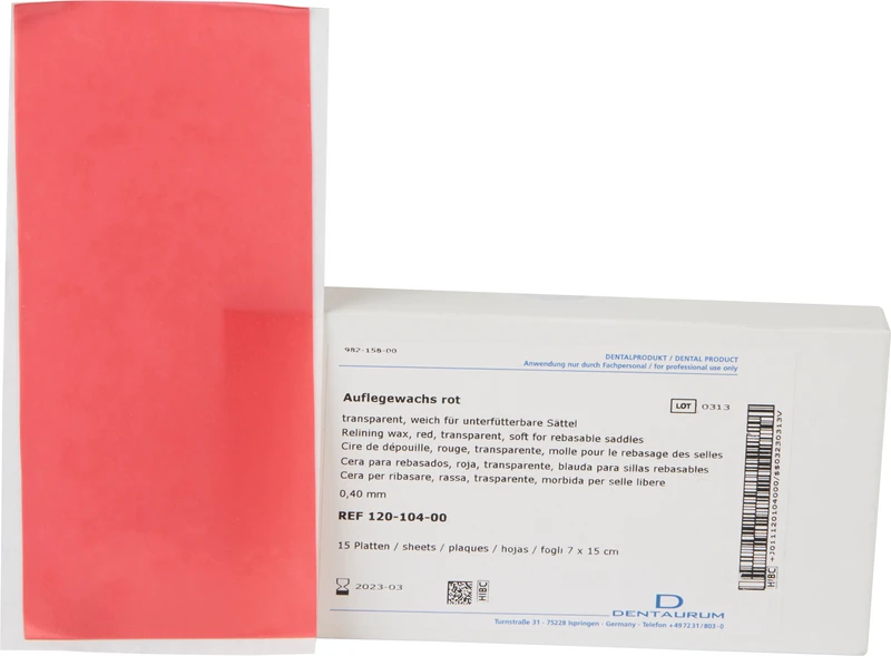 Packung 15 Stück rot, 0,4 mm Packung 15 Stück rot, 0,4 mm