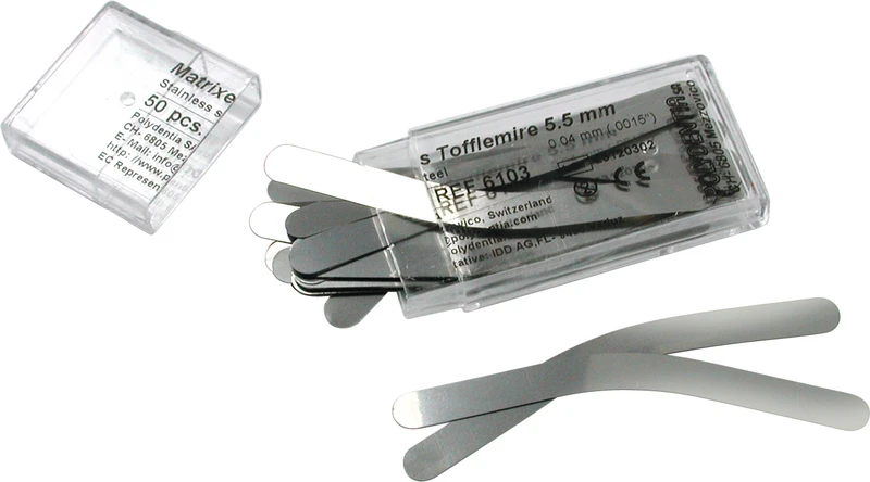 Packung 50 Stück Höhe 5,5 mm, Stärke 0,04 mm, Prämolar