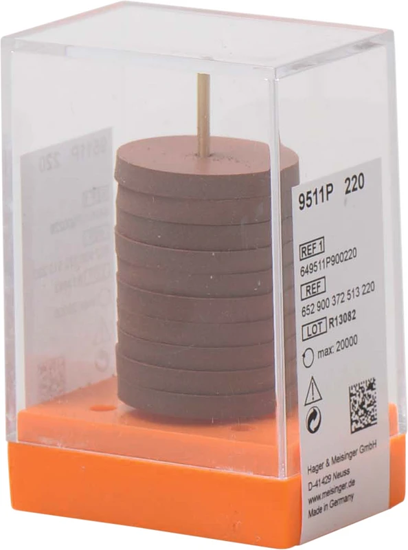 Packung 10 Stück unmontiert, braun mittel, Figur 372, 3 mm, ISO 220