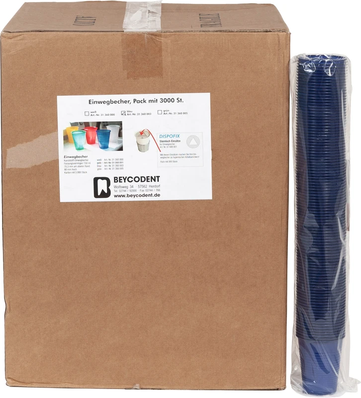 Packung 3.000 Stück blau Packung 3.000 Stück blau
