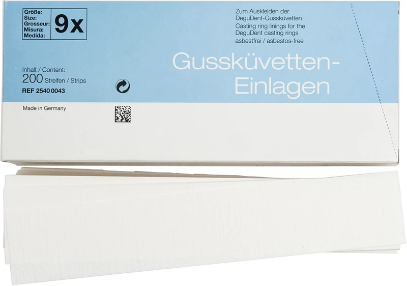 61432 - Gussküvetten-Einlagen - Packung 200 Stück 9X