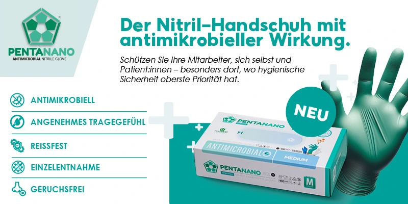 PENTANANO - Der Nitrilhandschuh mit antimikrobieller Wirkung. Pentanano Antimicrobial Nitril