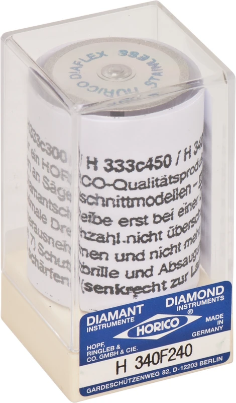 Stück doppelseitig, flexibel, gelb extra fein, HP, Figur 340 F, 0,2 mm, ISO 240 Stück doppelseitig, flexibel, gelb extra fein, HP, Figur 340 F, 0,2 mm, ISO 240