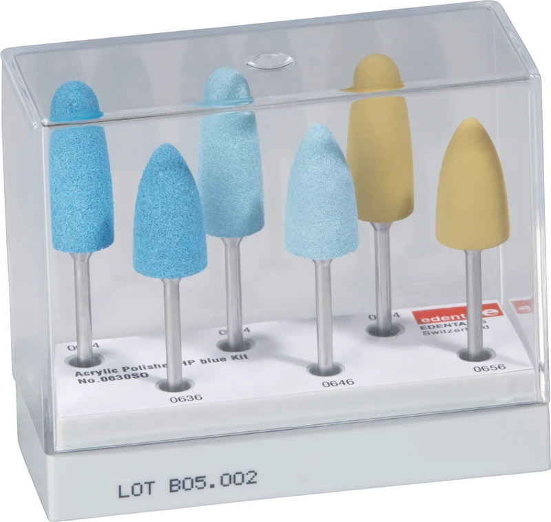 Kit 6 Stück (4 x Acrylic Polierer 0634, 0636, 0644, 0646, 2 x Exa Technique gelb 0656, 0654) Kit 6 Stück (4 x Acrylic Polierer 0634, 0636, 0644, 0646, 2 x Exa Technique gelb 0656, 0654)