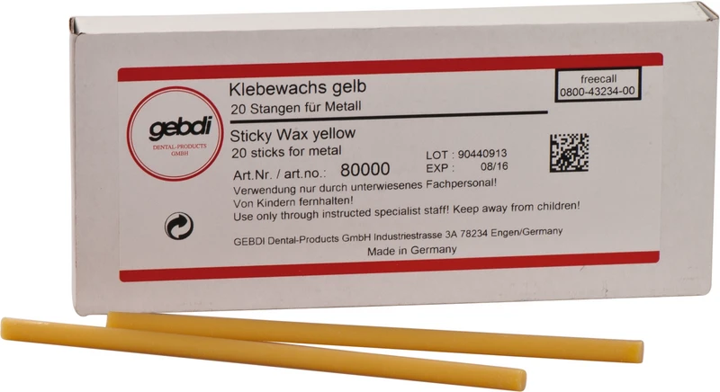 Packung 20 Stangen gelb