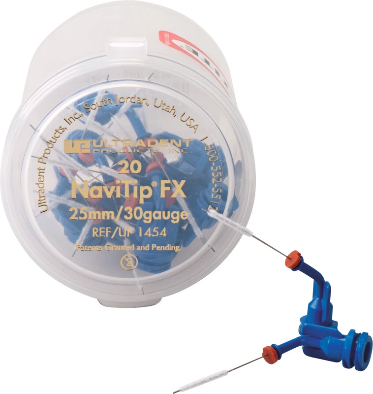 Packung 20 Tips blau, Länge 25 mm, Ø 0,3 mm, 30ga