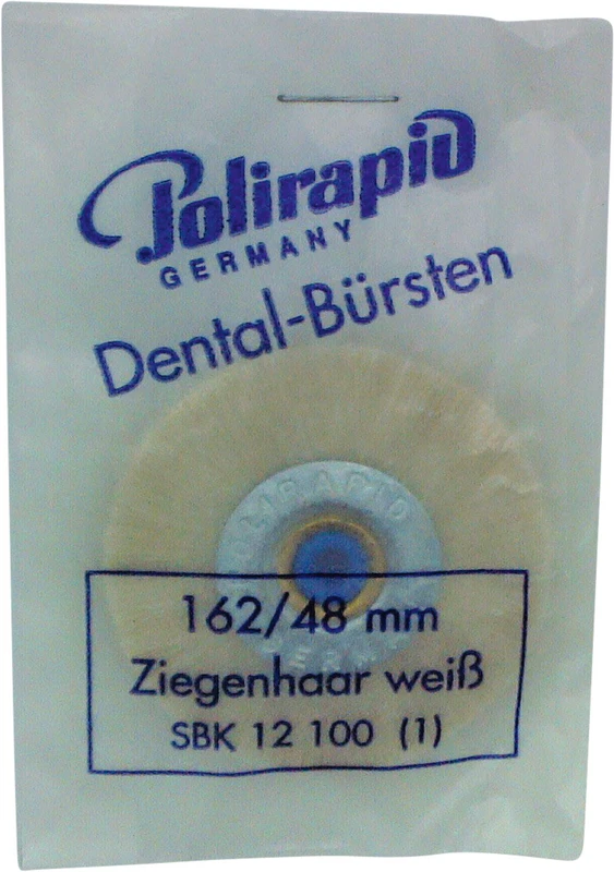Stück mit Kunststoffkern, Ziegenhaar weiß, Ø 48 mm, S: 5 mm Stück mit Kunststoffkern, Ziegenhaar weiß, Ø 48 mm, S: 5 mm
