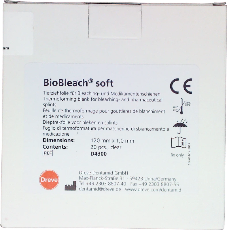 Packung 20 Stück transparent, 120 x 1 mm, soft