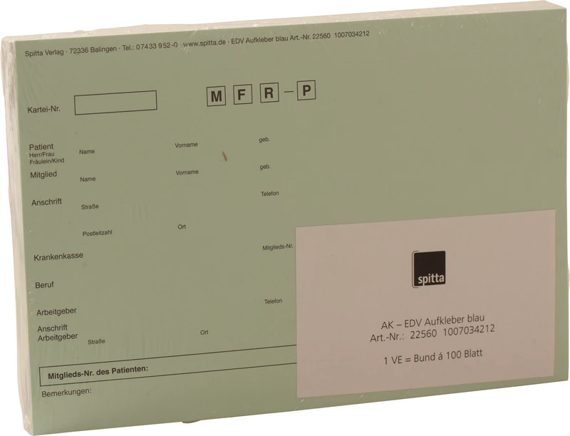 Packung 100 Stück blau Packung 100 Stück blau