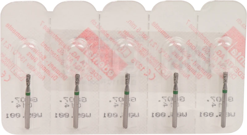Packung 5 Stück grün grob, FG, Figur 225 umgekehrter Kegel, 3,5 mm, ISO 014 Packung 5 Stück grün grob, FG, Figur 225 umgekehrter Kegel, 3,5 mm, ISO 014