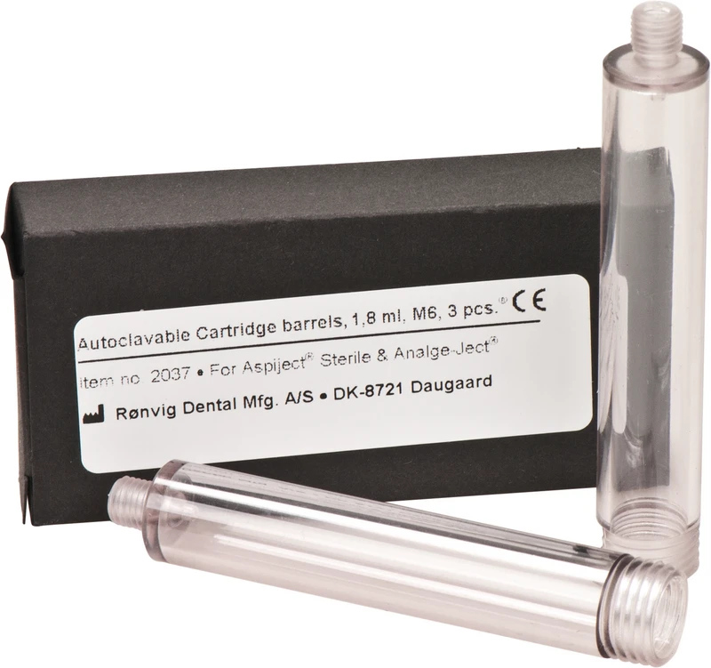 Packung 3 transparente Kunststoff-Schraubhülsen für Aspiject SIS/CALAJECT, autoklavierbar Packung 3 transparente Kunststoff-Schraubhülsen für Aspiject SIS/CALAJECT, autoklavierbar