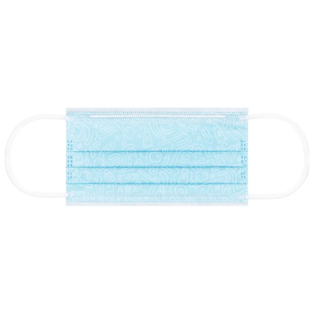 Packung 50 Stück mit Gummizug, blau