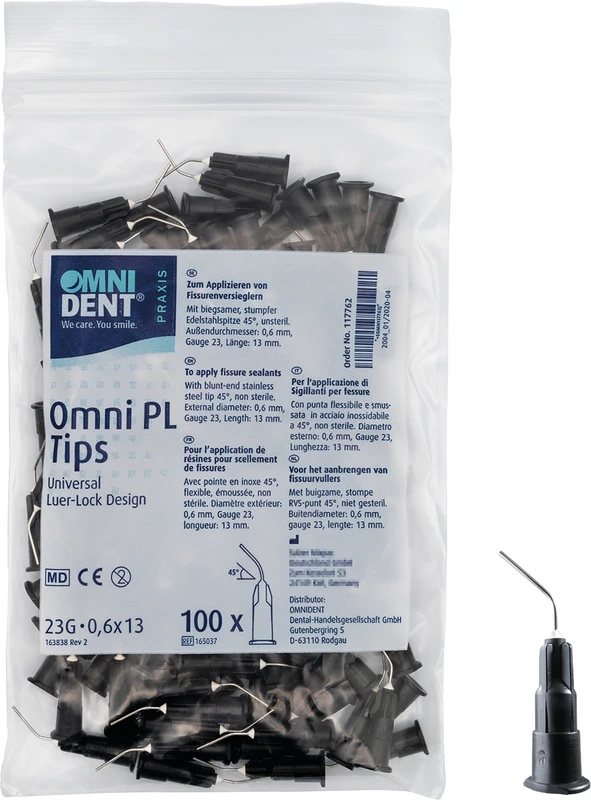 Beutel 100 Stück L 13 mm, Ø 0,6 mm, 45°, G23 Beutel 100 Stück L 13 mm, Ø 0,6 mm, 45°, G23