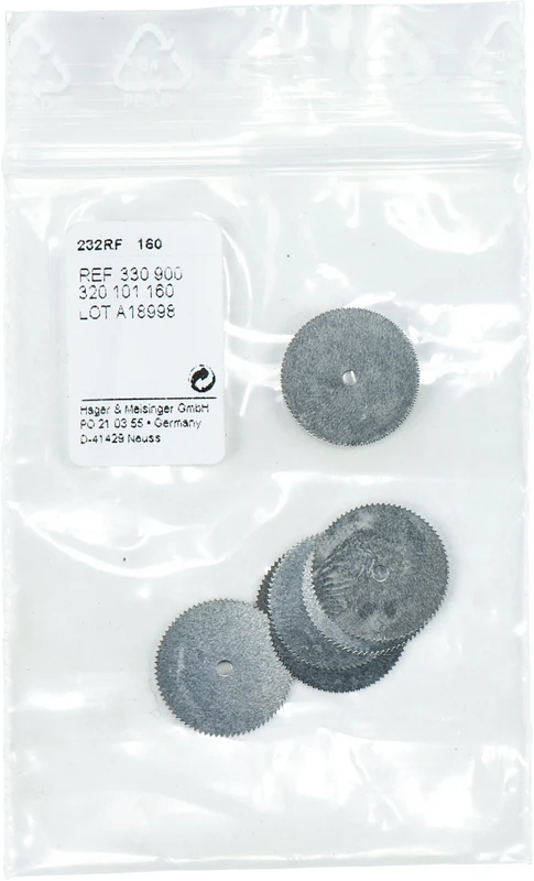 Packung 10 Stück unmontiert, Figur 320, 0,1 mm, ISO 160 Packung 10 Stück unmontiert, Figur 320, 0,1 mm, ISO 160