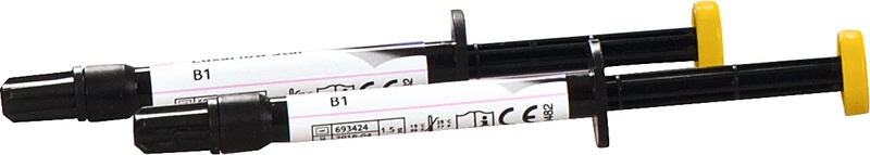 Packung 2 x 1,5 g Spritze B1, 10 Luer-Lock Tips Packung 2 x 1,5 g Spritze B1, 10 Luer-Lock Tips