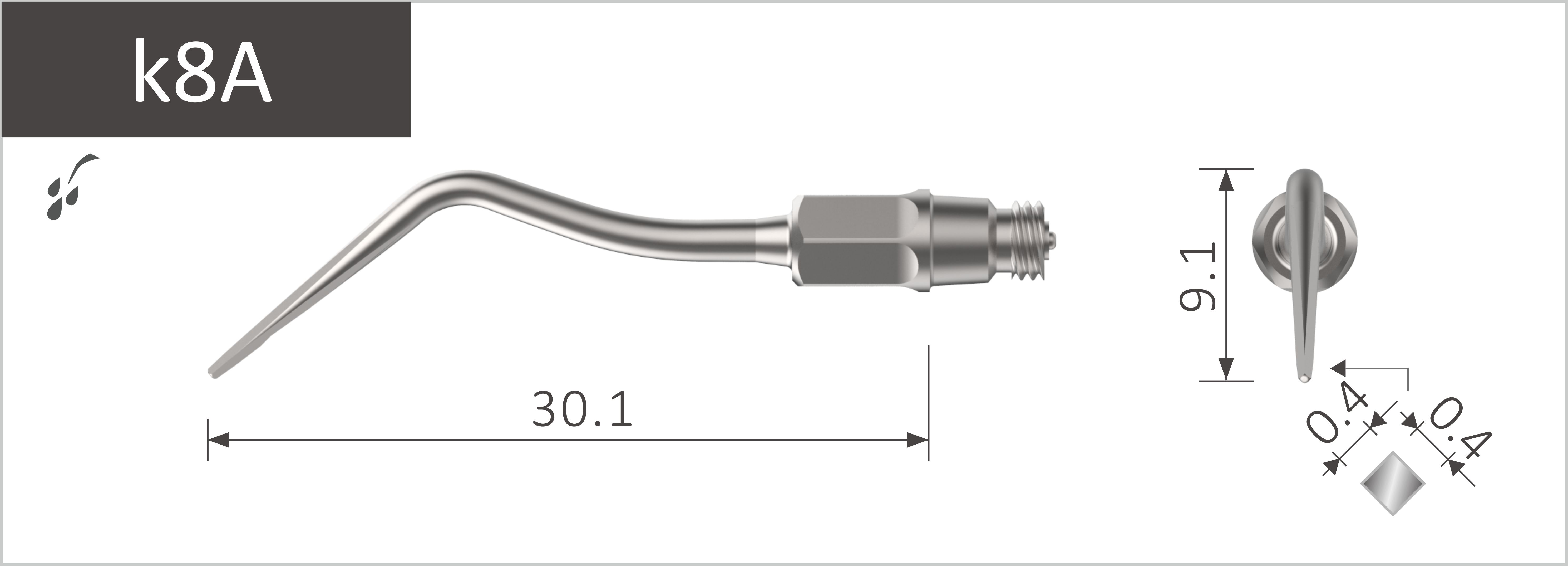  Stück, k8A Subgingival. Zur Entfernung von subgingivalem Zahnstein. 