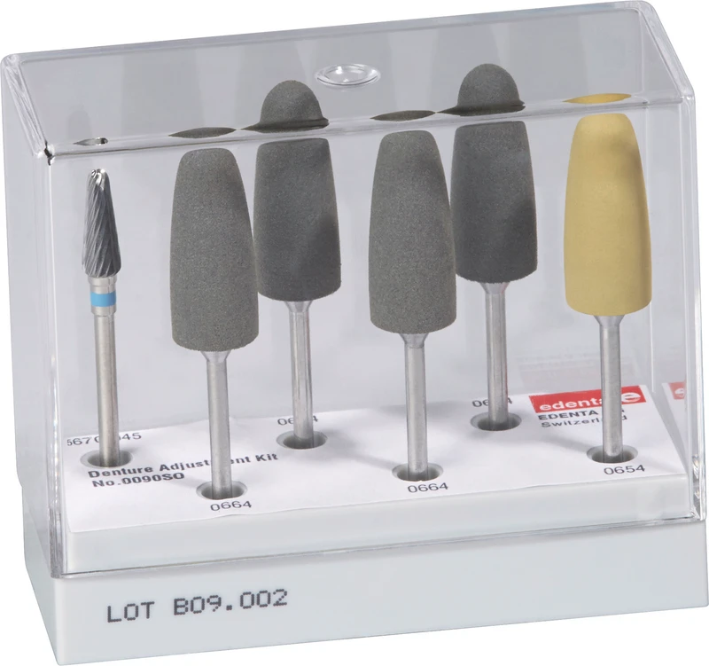 Kit 1 Fräser, 4 Polierer grau, 1 Polierer gelb Kit 1 Fräser, 4 Polierer grau, 1 Polierer gelb