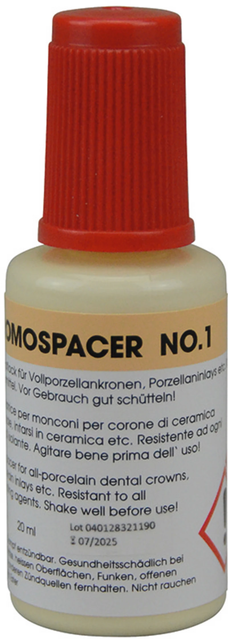 Flasche 20 ml Stumpflack elfenbein