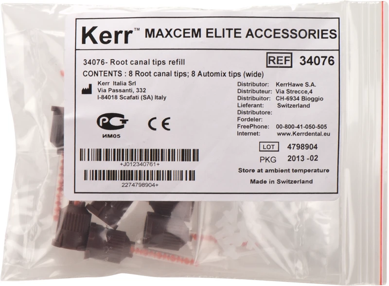 Packung 8 Wurzelkanalspitzen, 8 Automix-Spitzen breite Öffnung