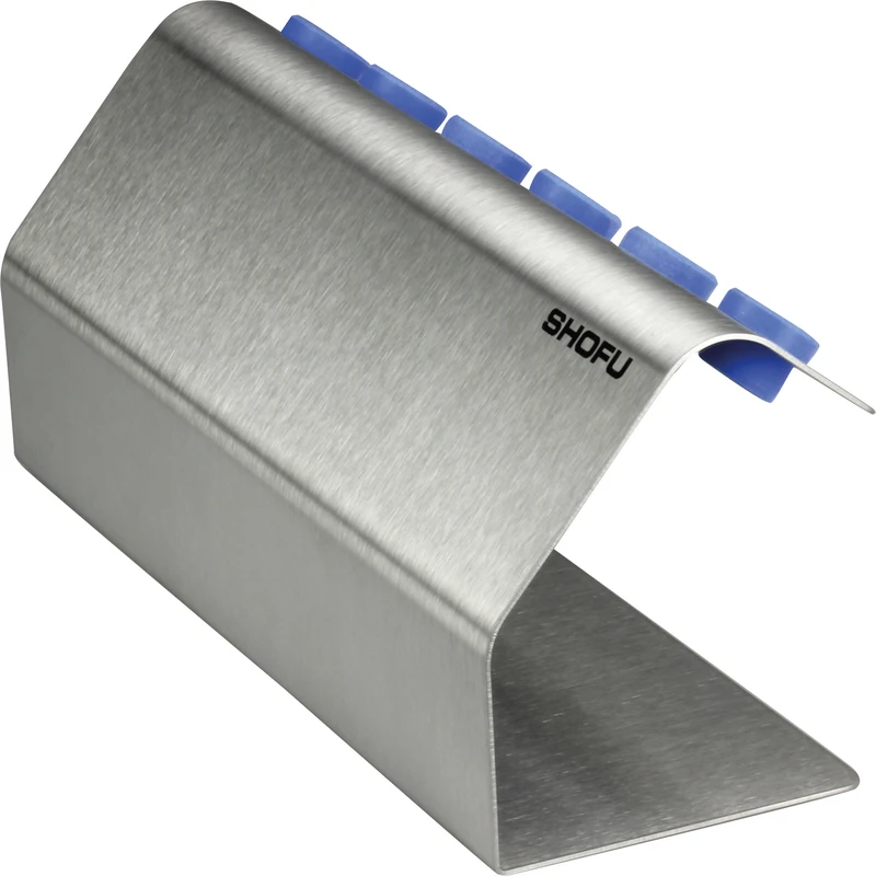 Stück Ständer mit Teflonführungen für 6 Dispenserspritzen, Edelstahl, (B x H x T) 240 x 100 x 80 mm