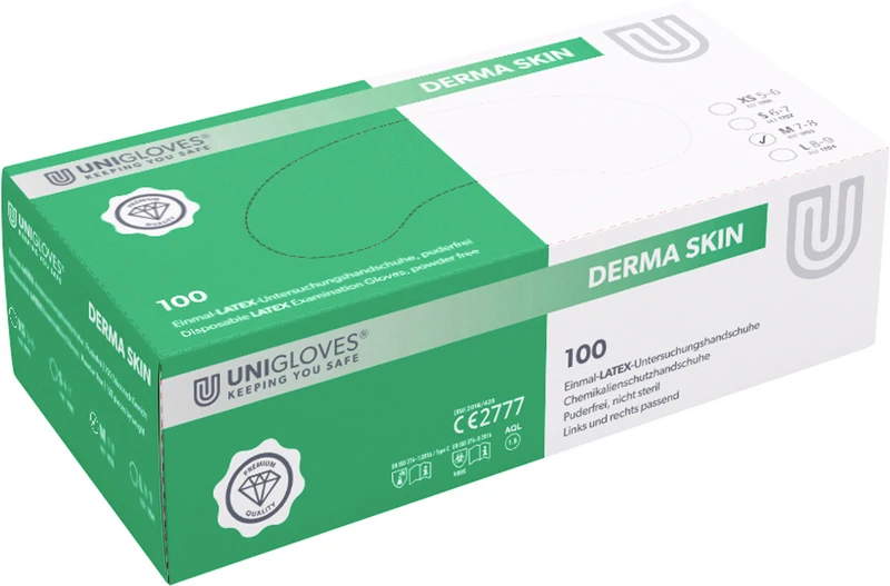 Packung 100 Stück puderfrei, naturlatex, M Packung 100 Stück puderfrei, naturlatex, M