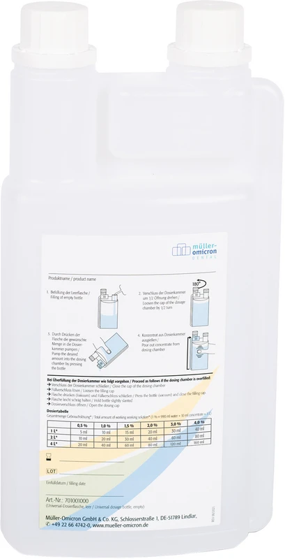 Flasche 1 Liter leer Flasche 1 Liter leer
